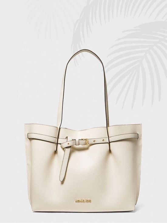 MICHAEL Michael Kors Handbags - Michael Kors Emilia Large Pebbled Leather Tote in Light Cream MSRP $558 NWT